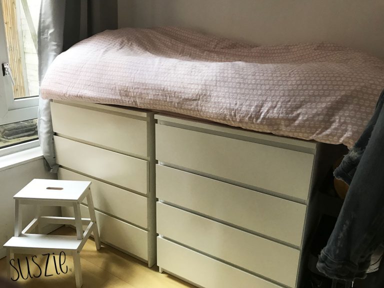 Een bed maken van IKEA malm kast (+roomtour!) SUSZIE